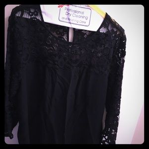 Black lace blouse